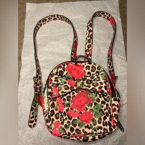 BetseyFloral Leopard Print Backpack